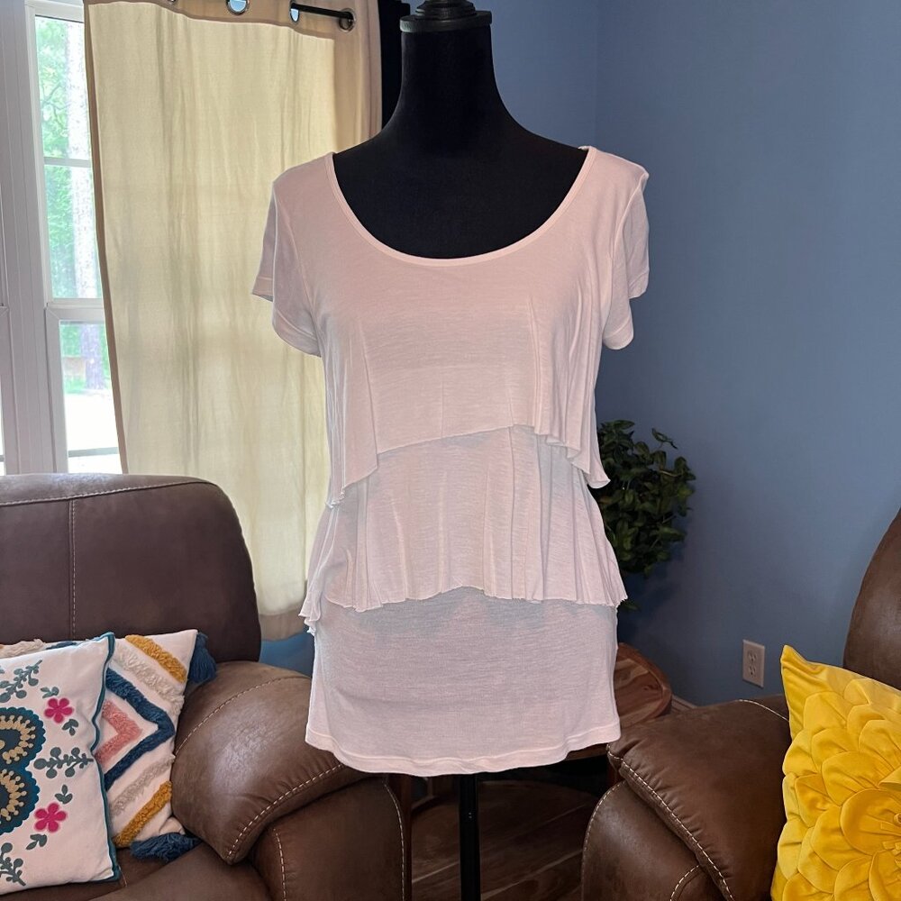 Old Navy Soft White Tiered Tee